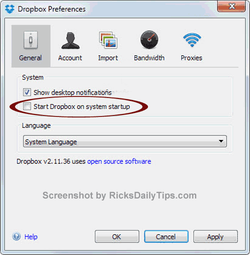 disable-dropbox-autostart