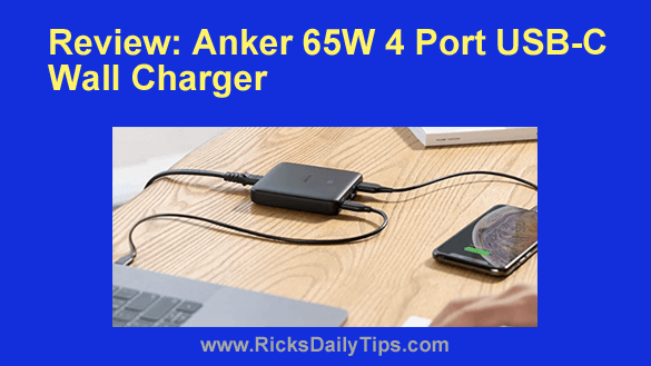 Review: Anker 65W 4 Charger