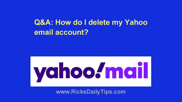 Q&A: How do I delete my unused Yahoo email account?