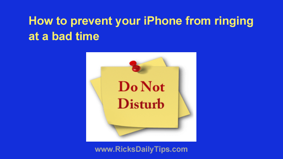 do not disturb iphone phone call