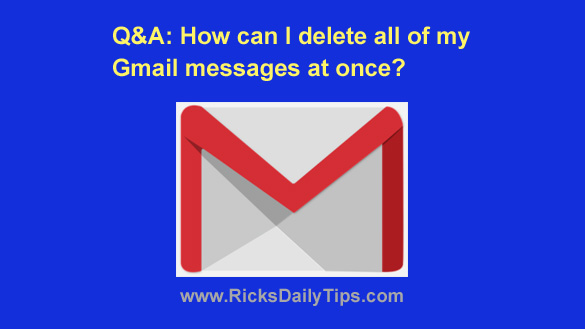 how do i delete all message in gmail