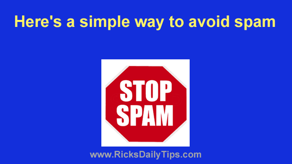 How to avoid spam