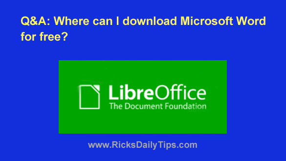 download microsoft office word free