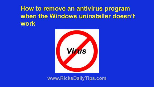 uninstall question