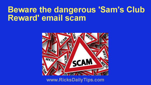 Scam alert: Beware the dangerous 'Sam's Club Reward' email scam