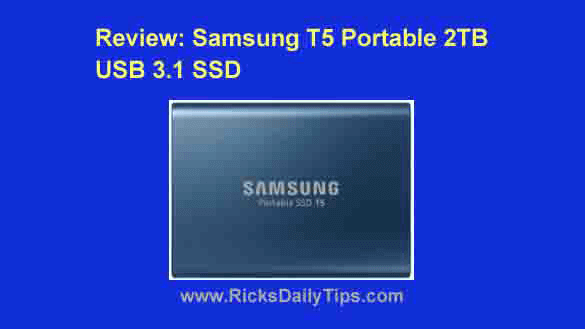Review: Samsung T5 Portable 2TB USB 3.1 SSD