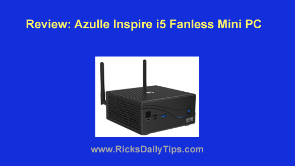 Udsøgt Stadion I modsætning til Review: Azulle Inspire i5 Fanless Mini PC