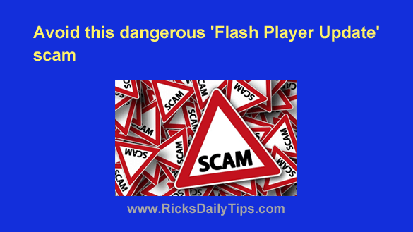 How To Remove Flash Player Update Fake Alert Virus