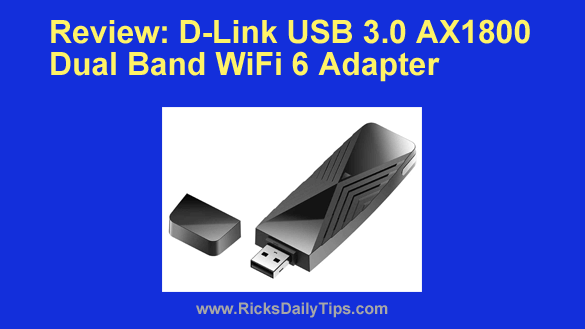 d link ax1800 wifi 6 adapter