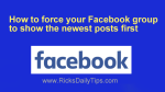 How to force your Facebook group to show the newest posts first